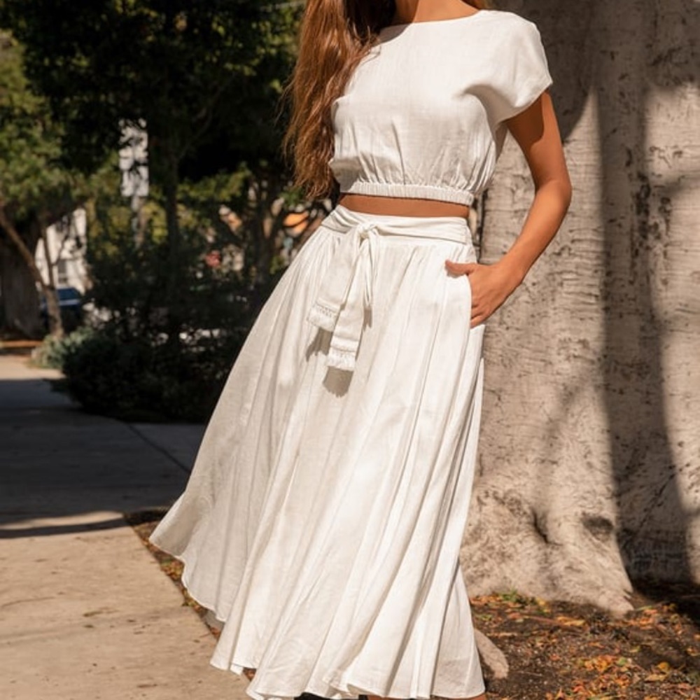 Bridal Two Piece Midi Dress